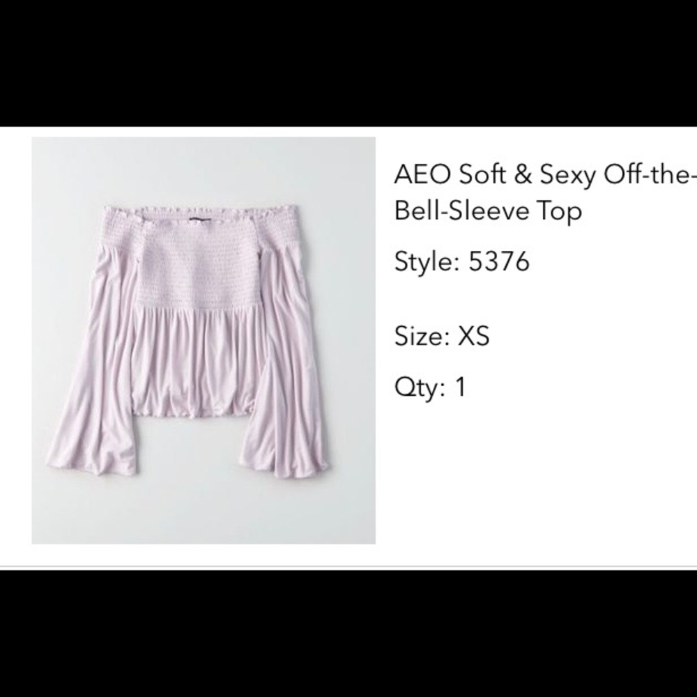 Off the shoulder flare sleeve top